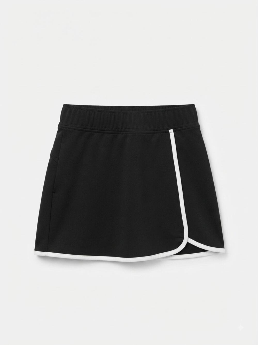 Old Navy Dynamic Fleece Skort Girls Large 10-12 Black Athletic Skirt Active